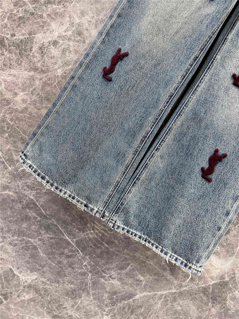 Y51 washed denim trousers