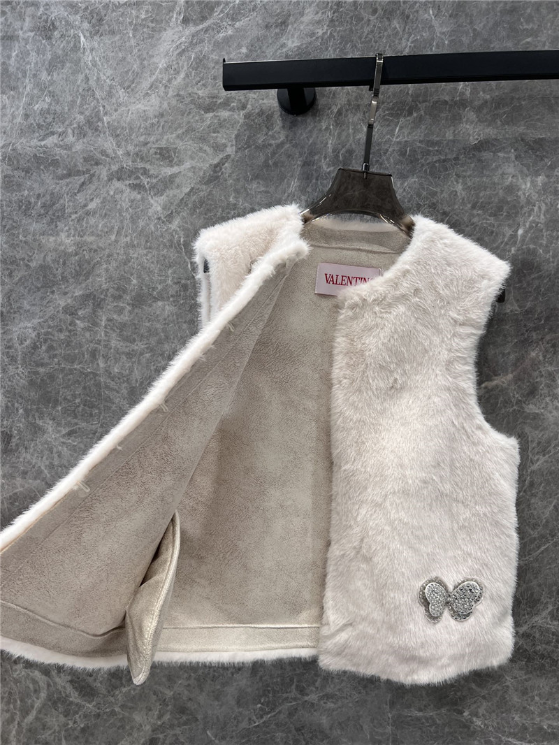 Va1e*ntin0 shearling vest jacket