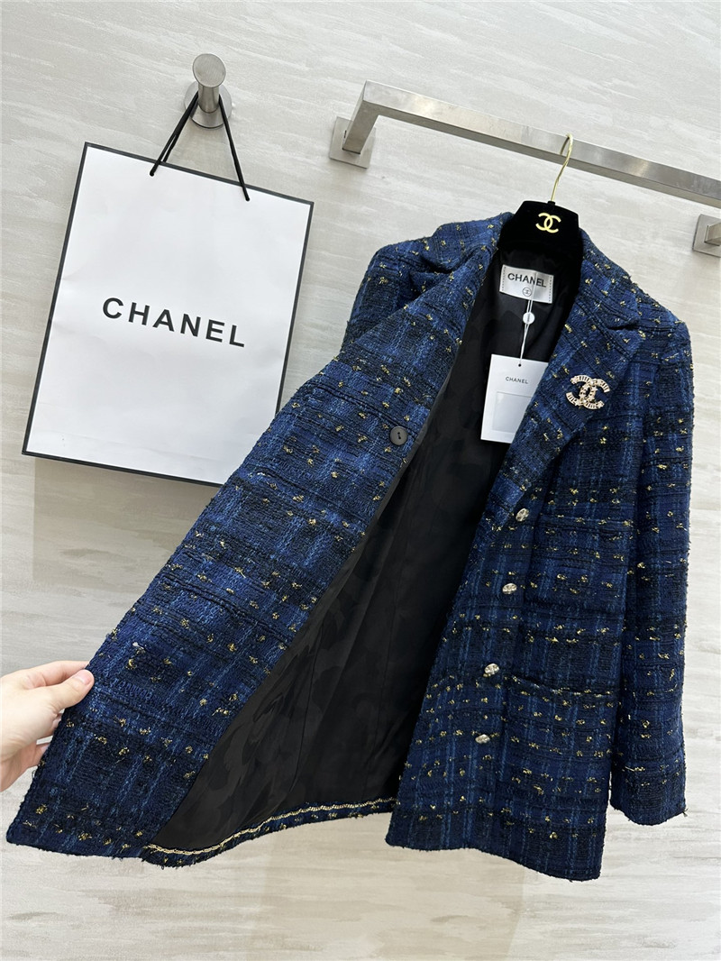 Ch**el woven mid-length coat