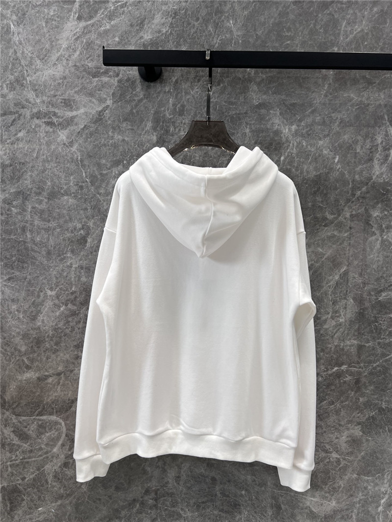 Ce1i*e loose cotton fleece hoodie in white