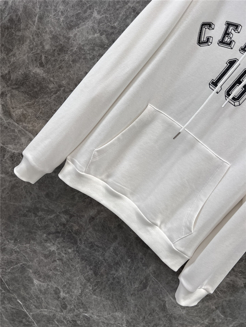 Ce1i*e loose cotton fleece hoodie in white