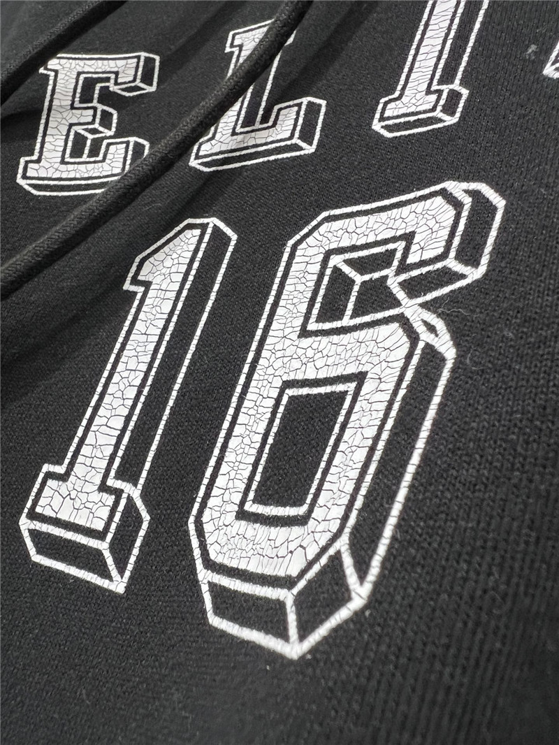 Ce1i*e loose cotton fleece hoodie in black