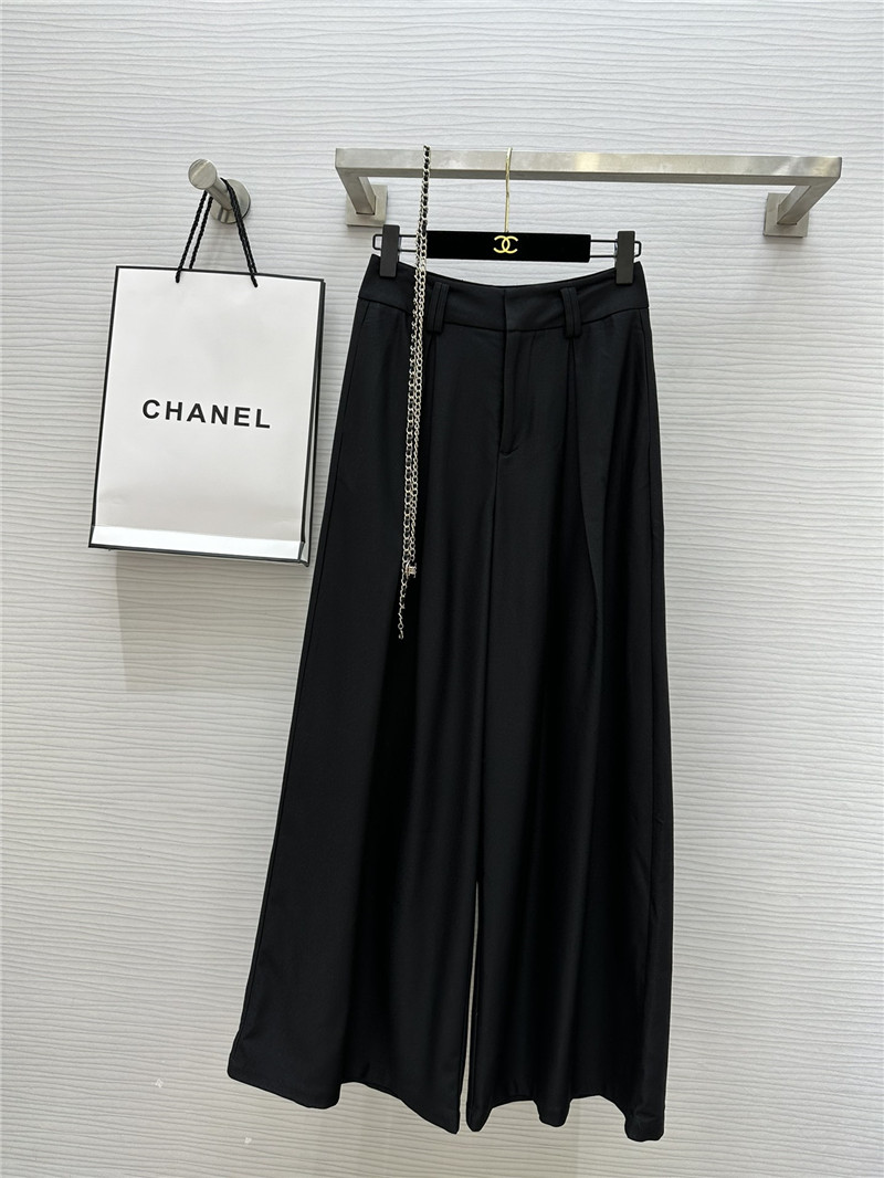 Ch**el straight leg wide hem trousers