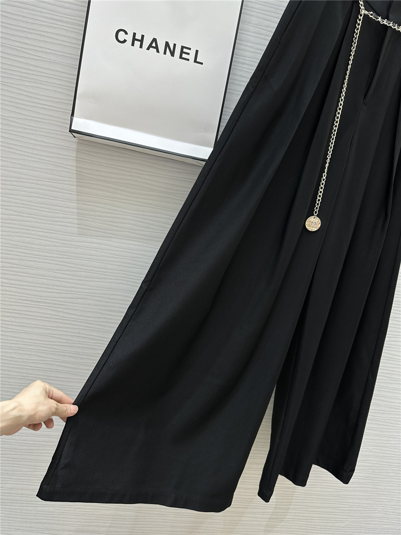 Ch**el straight leg wide hem trousers