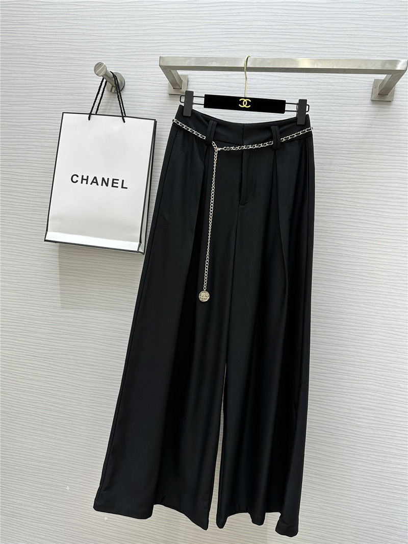 Ch**el straight leg wide hem trousers