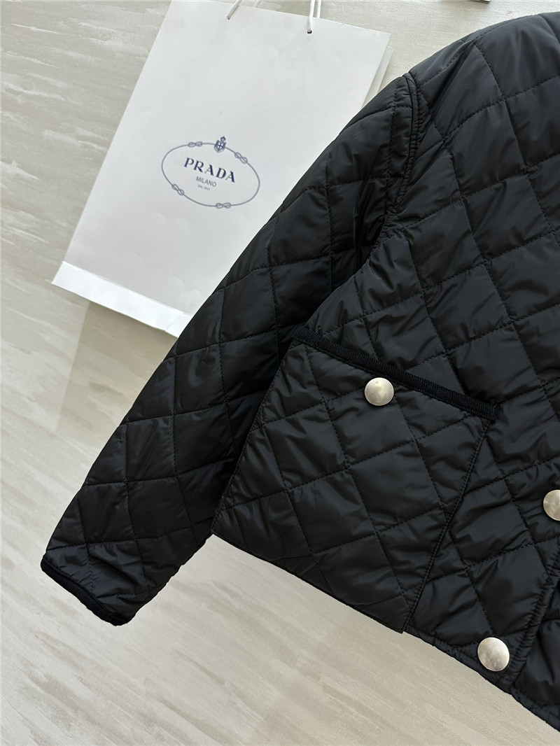 Pra*a short long sleeve lapel jacket