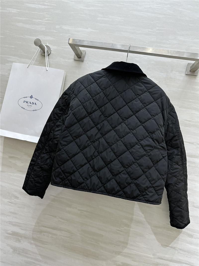 Pra*a short long sleeve lapel jacket