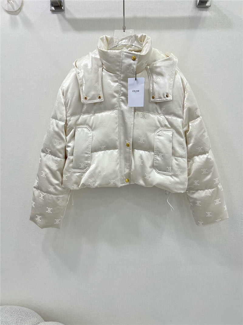 Ce1i*e flocked satin down jacket