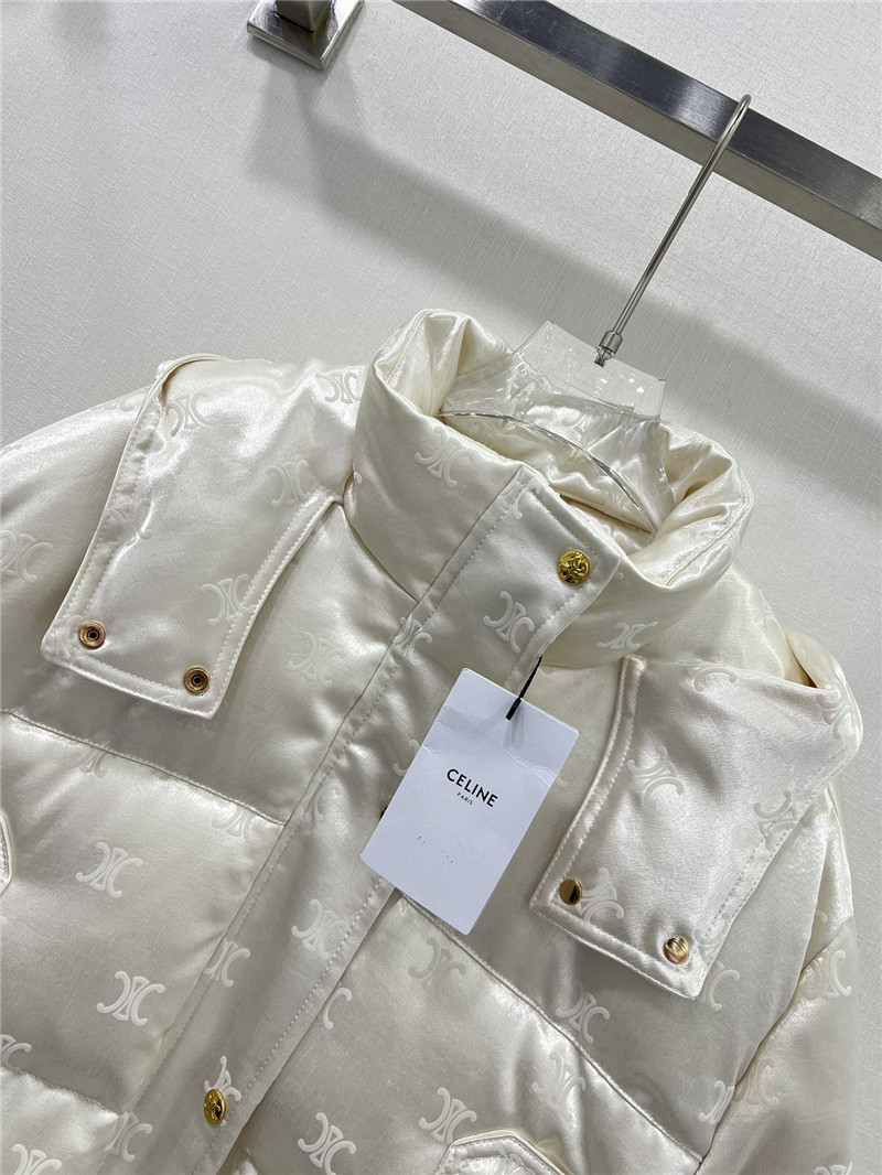 Ce1i*e flocked satin down jacket
