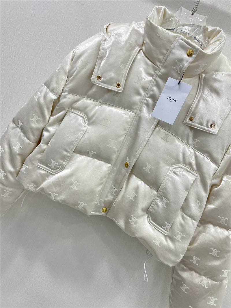 Ce1i*e flocked satin down jacket