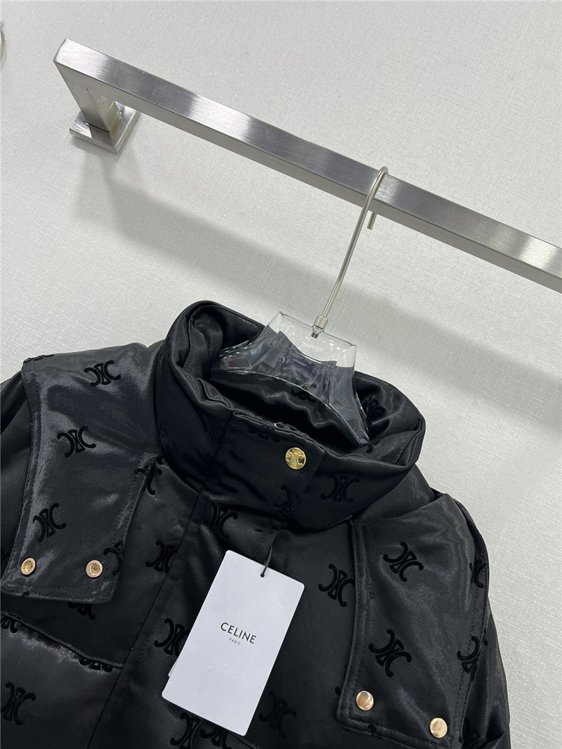 Ce1i*e flocked satin down jacket