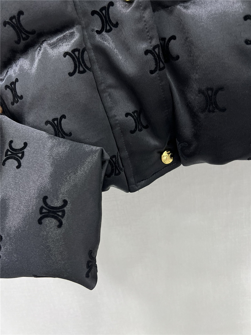 Ce1i*e flocked satin down jacket