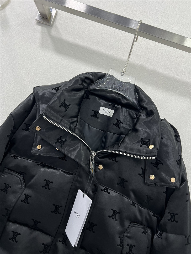 Ce1i*e flocked satin down jacket