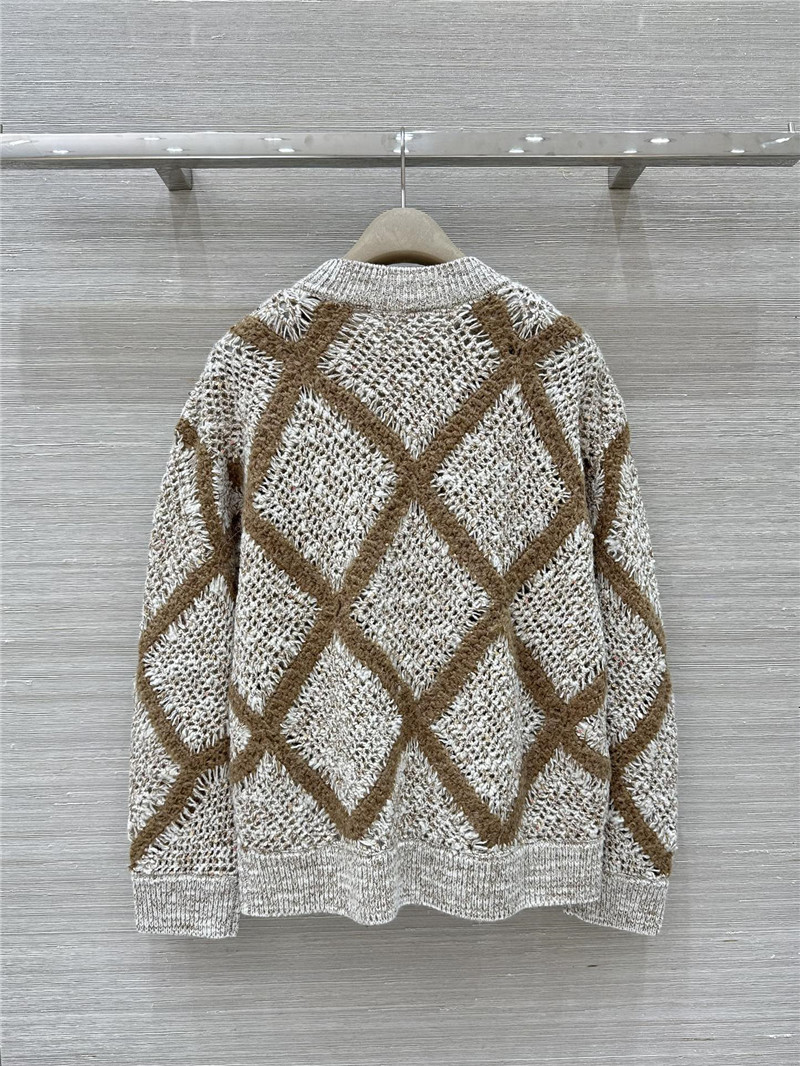 bc crochet D1am0nd sweater beige