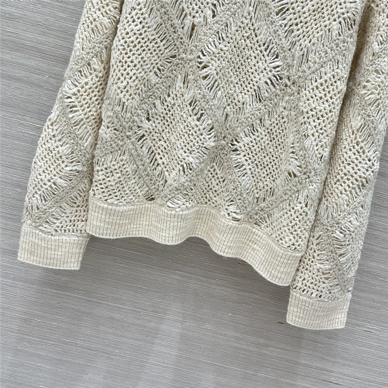 bc crochet D1am0nd sweater white