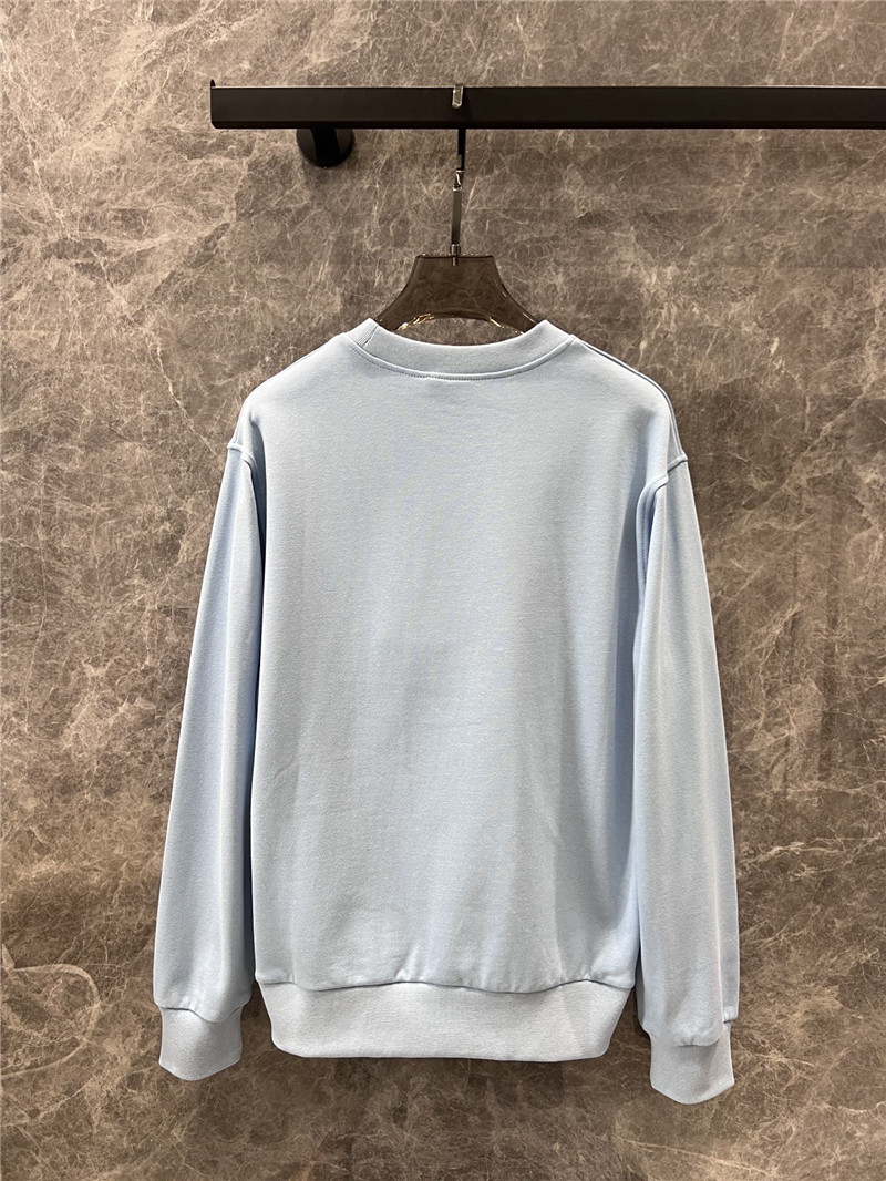 Gvc*1 motif terry cotton sweatshirt in blue