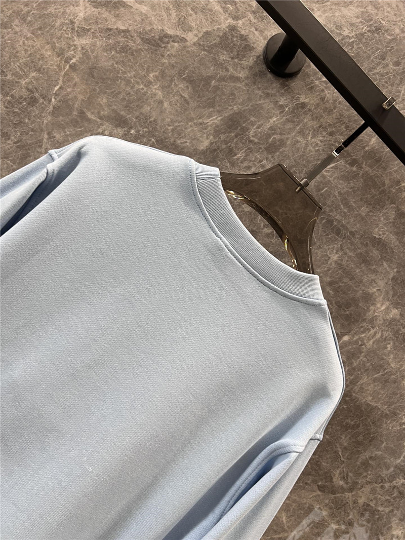 Gvc*1 motif terry cotton sweatshirt in blue