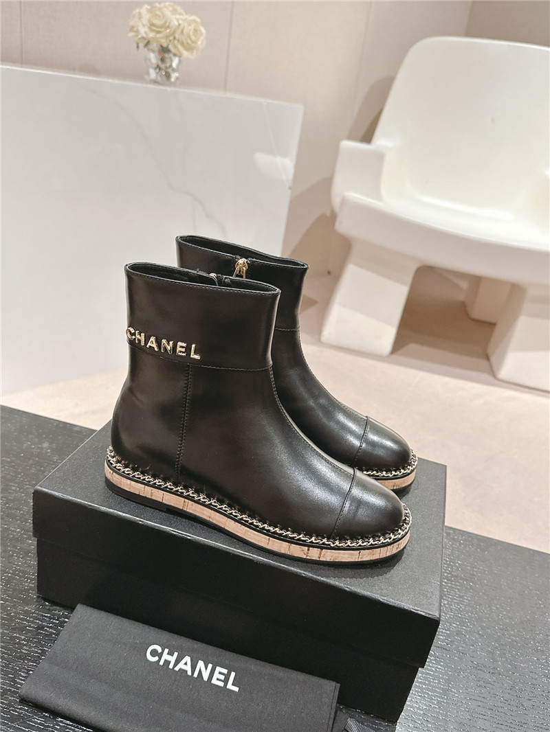 Ch**el flat chelsea ankle boots