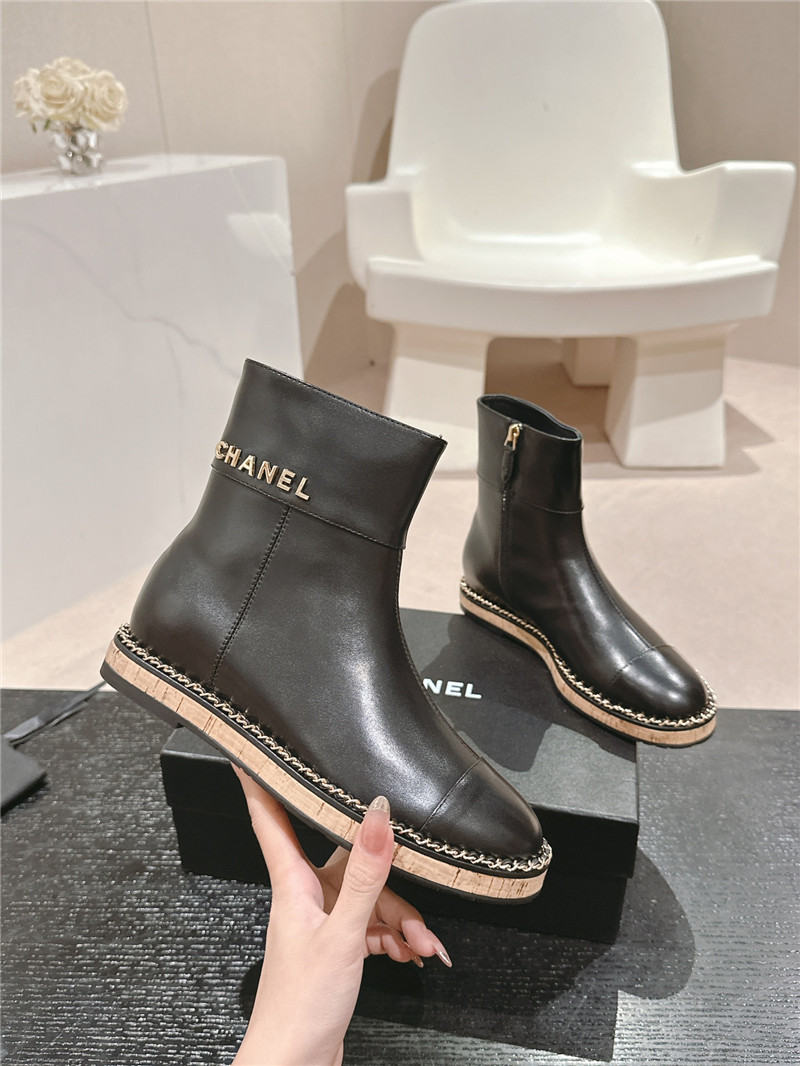 Ch**el flat chelsea ankle boots
