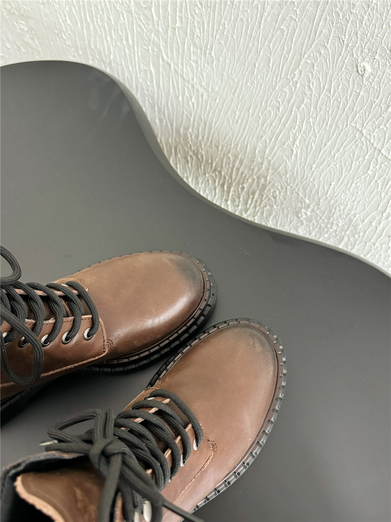 Pra*a leather and re-nylon booties