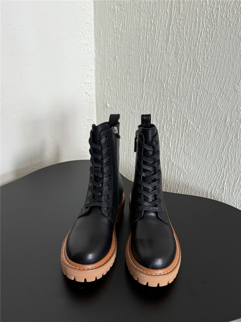 Pra*a lace-up embroidered logo chelsea boots