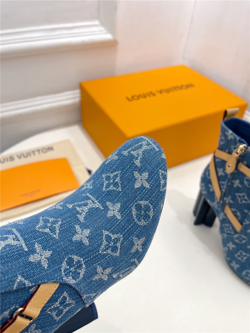 l0vis Vvtt0n denim monogram silhouette ankle boot