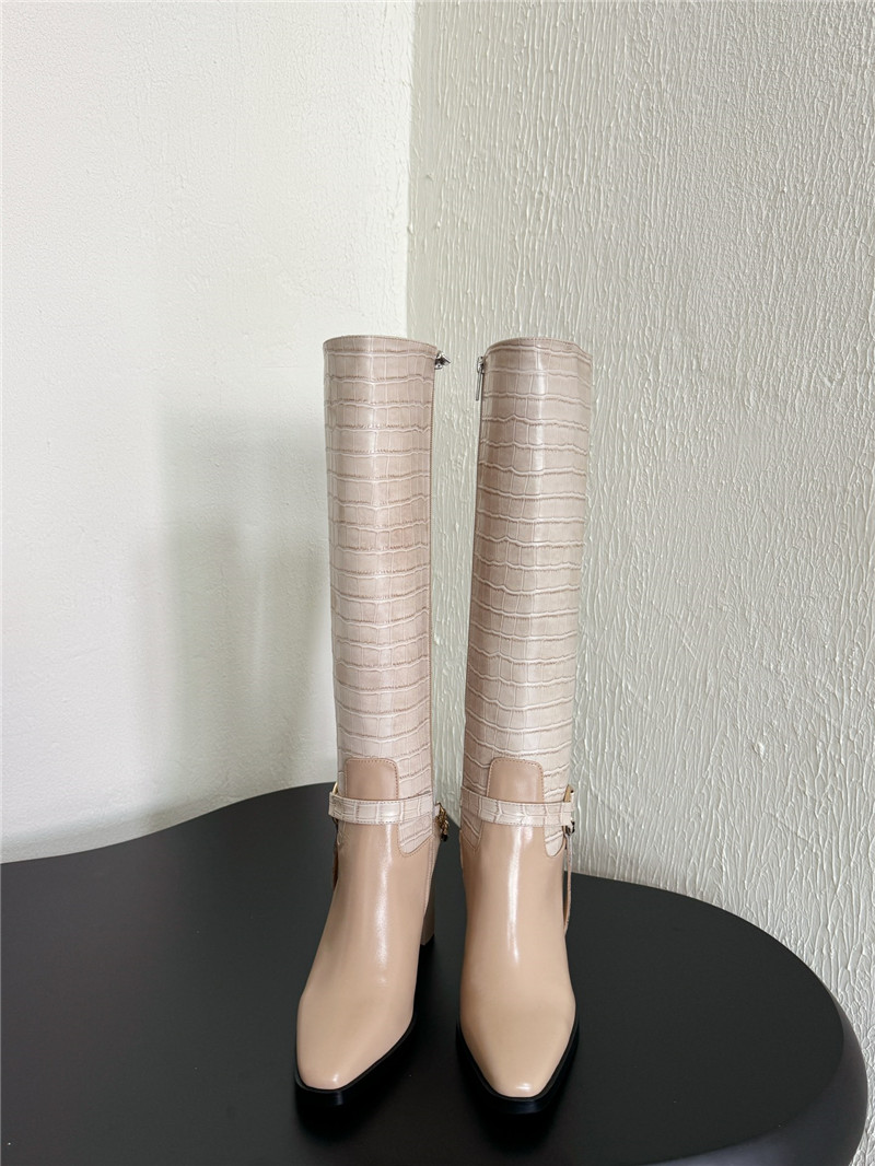 J1m*y Ch00 leather knee high boots