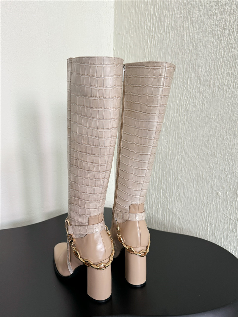 J1m*y Ch00 leather knee high boots