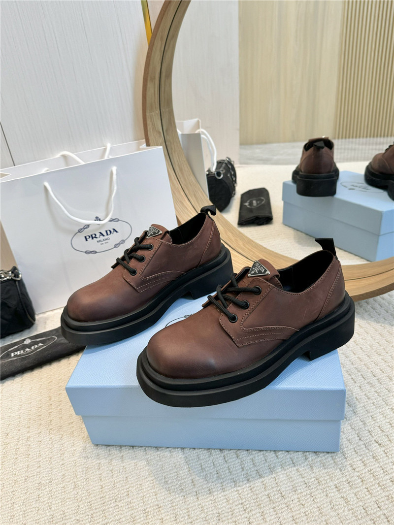 Pra*a suede leather triangle logo loafers sale