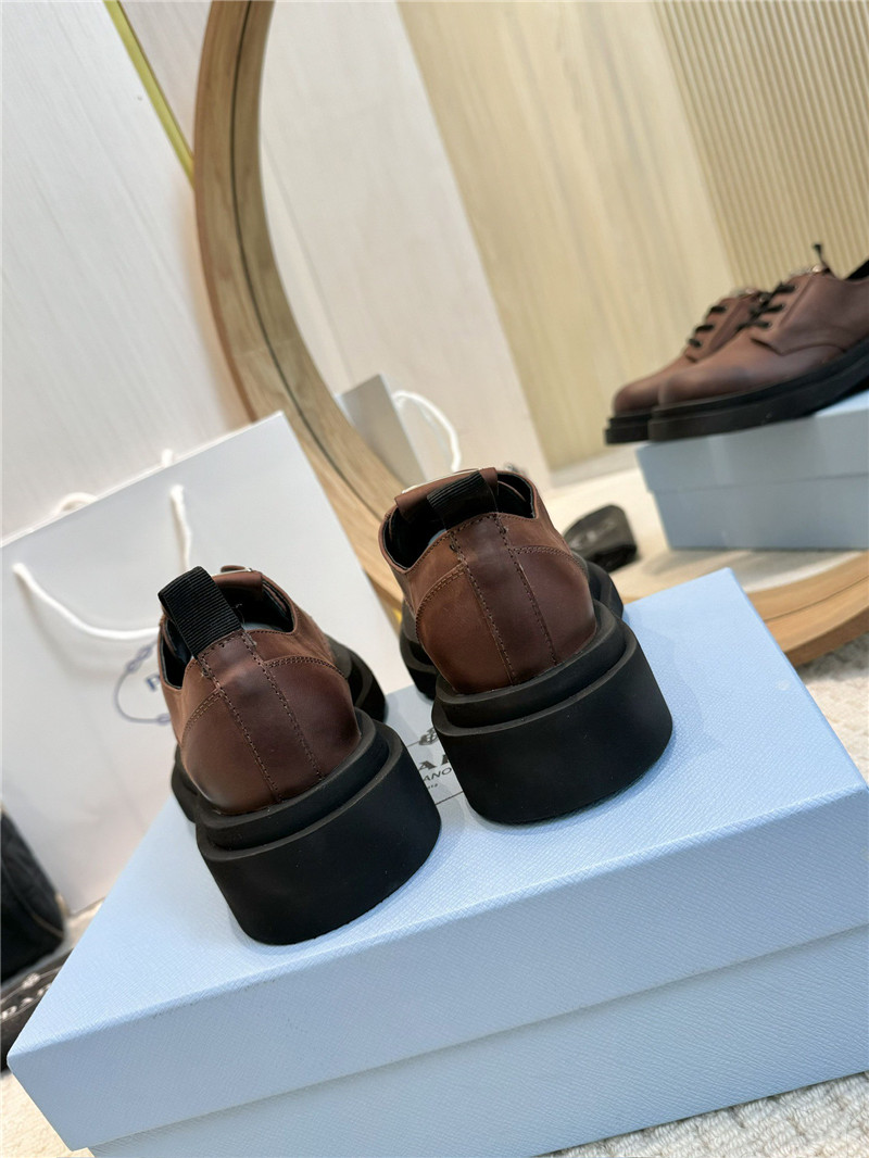 Pra*a suede leather triangle logo loafers sale