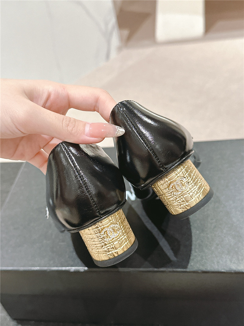 Ch**el black mary janes shiny patent calfskin