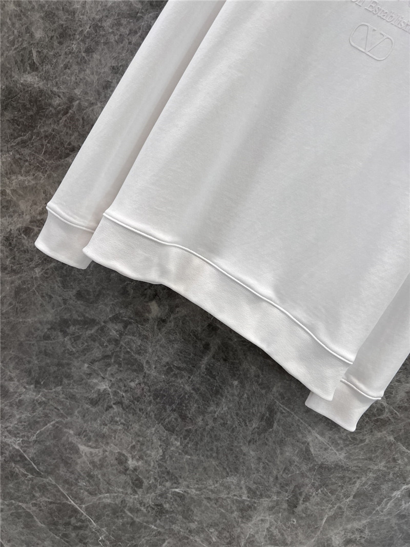 Va1e*ntin0 logo cotton sweatshirt in white