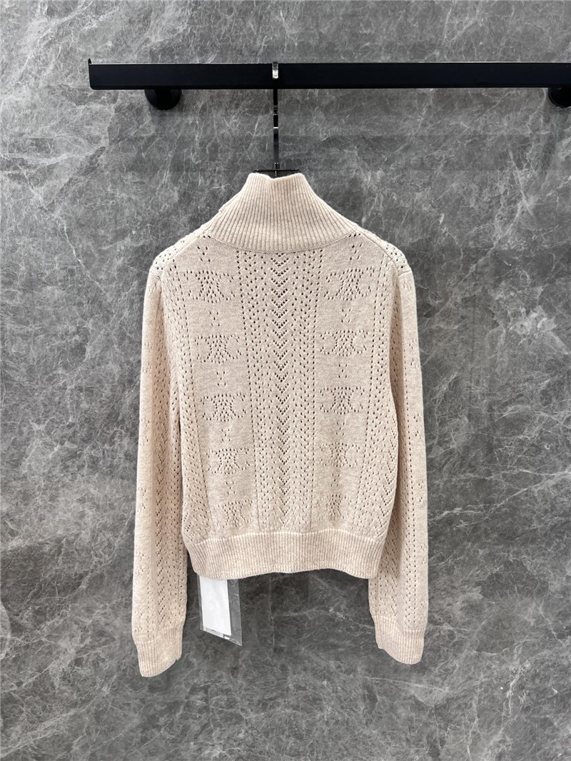 Ce1i*e pointelle turtleneck sweater in bone