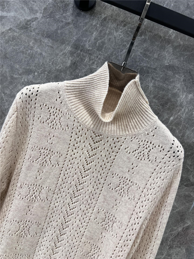 Ce1i*e pointelle turtleneck sweater in bone