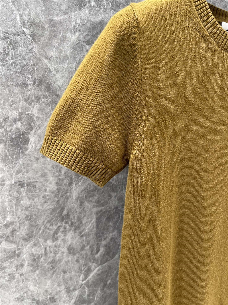 M1um1u knitted short-sleeved top