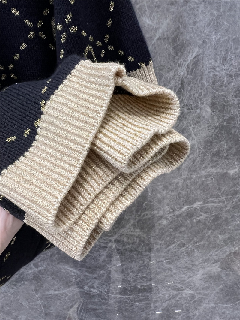 Gvc*1 gg wool bouclé jacquard dress in black