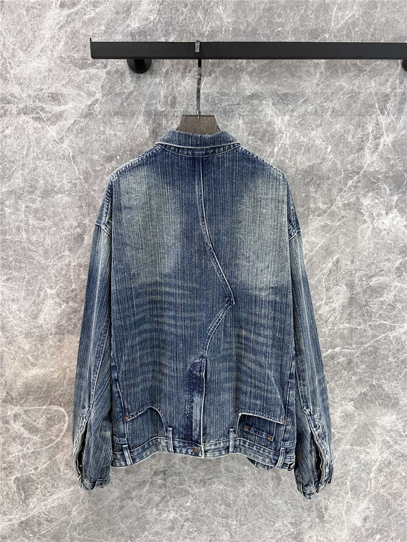 Ba1en*iaga irregular denim jacket