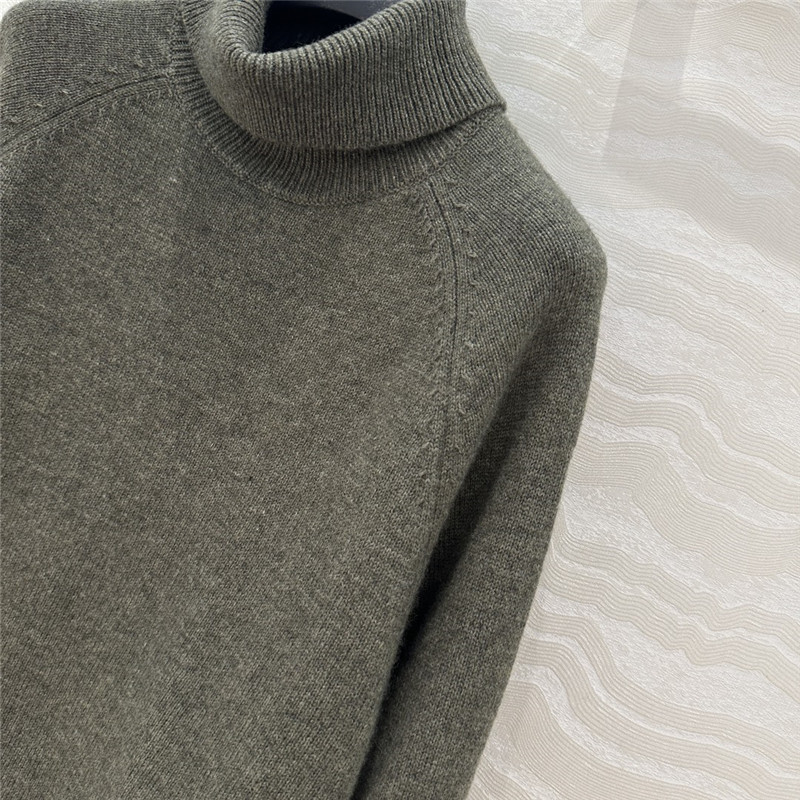 F**di grey cashmere turtleneck sweater