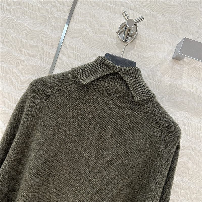 F**di grey cashmere turtleneck sweater