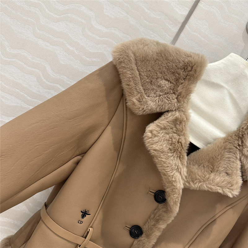 D10r sheepskin fur coat
