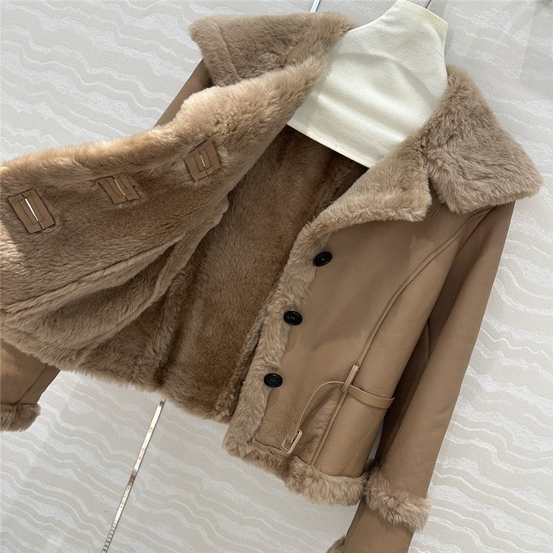 D10r sheepskin fur coat