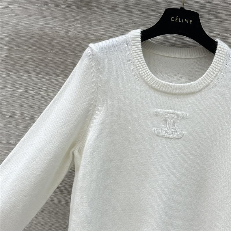 Ce1i*e triomphe wool sweater in white