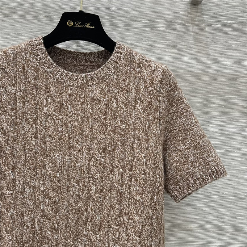 L0r0 P1ana trech**elia short-sleeve sweater in brown