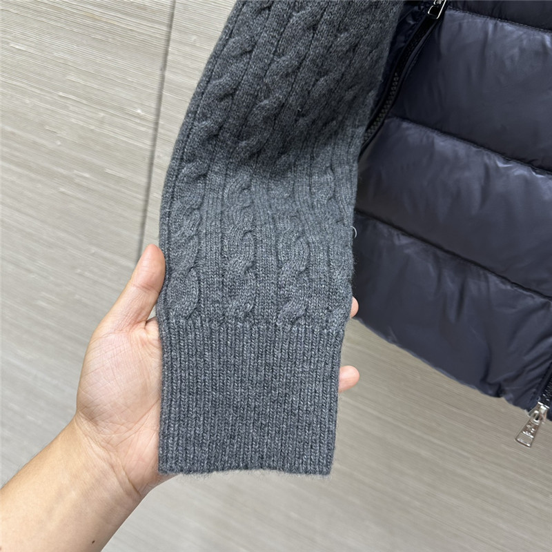 Moncler knitted patchwork down jacket