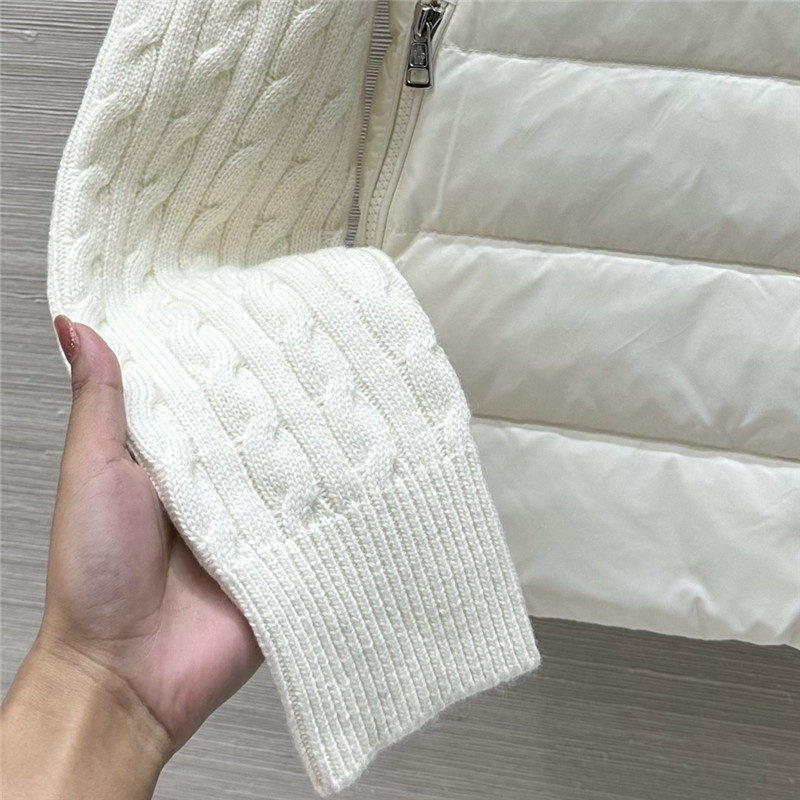 Moncler knitted patchwork down jacket