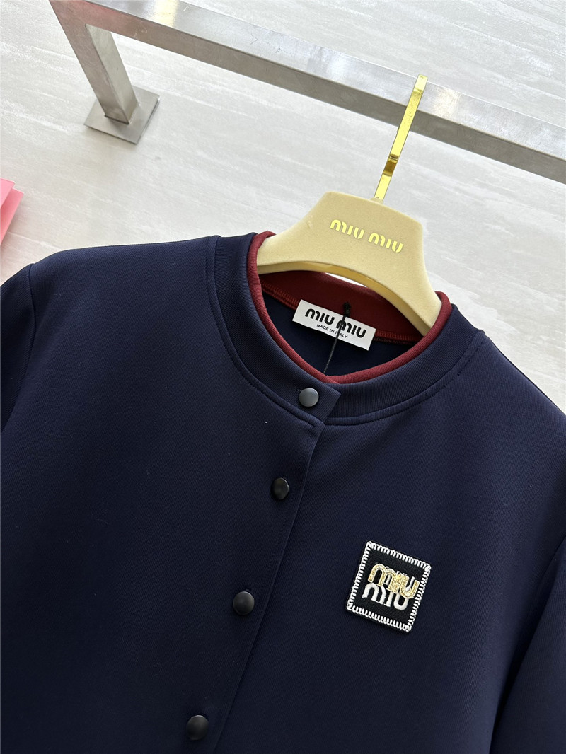 M1um1u fake two piece cardigan coat