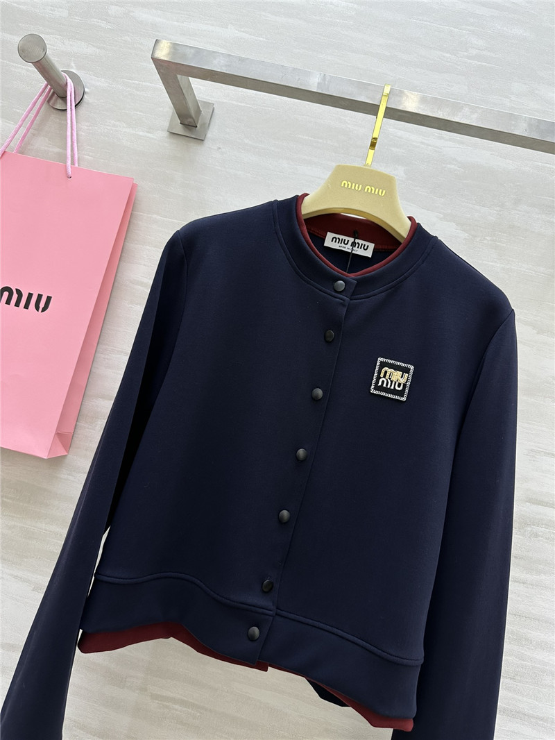 M1um1u fake two piece cardigan coat