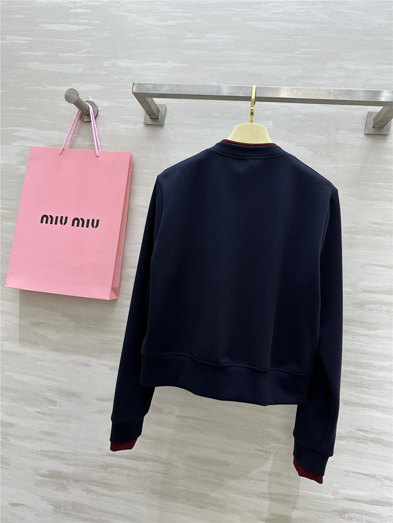 M1um1u fake two piece cardigan coat