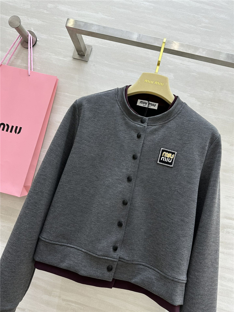 M1um1u fake two piece cardigan coat