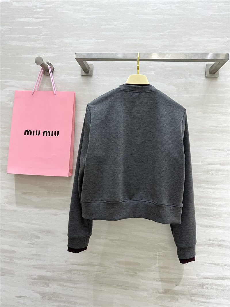 M1um1u fake two piece cardigan coat